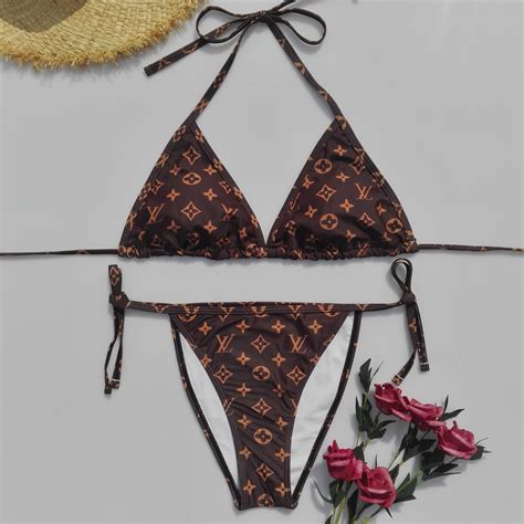 lv bikini brown|Swimwear Collection for Women .